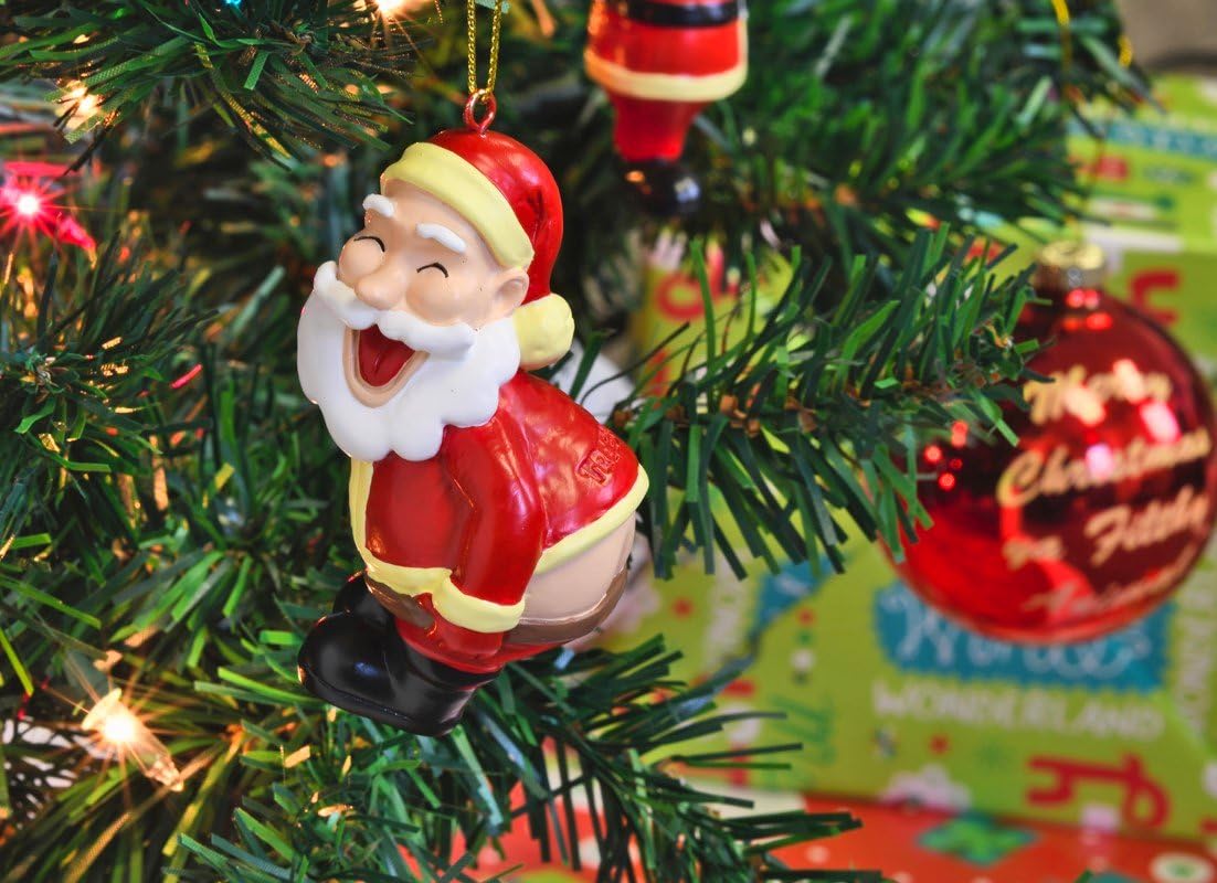Quirky Christmas Tree Ornament - Funny Santa