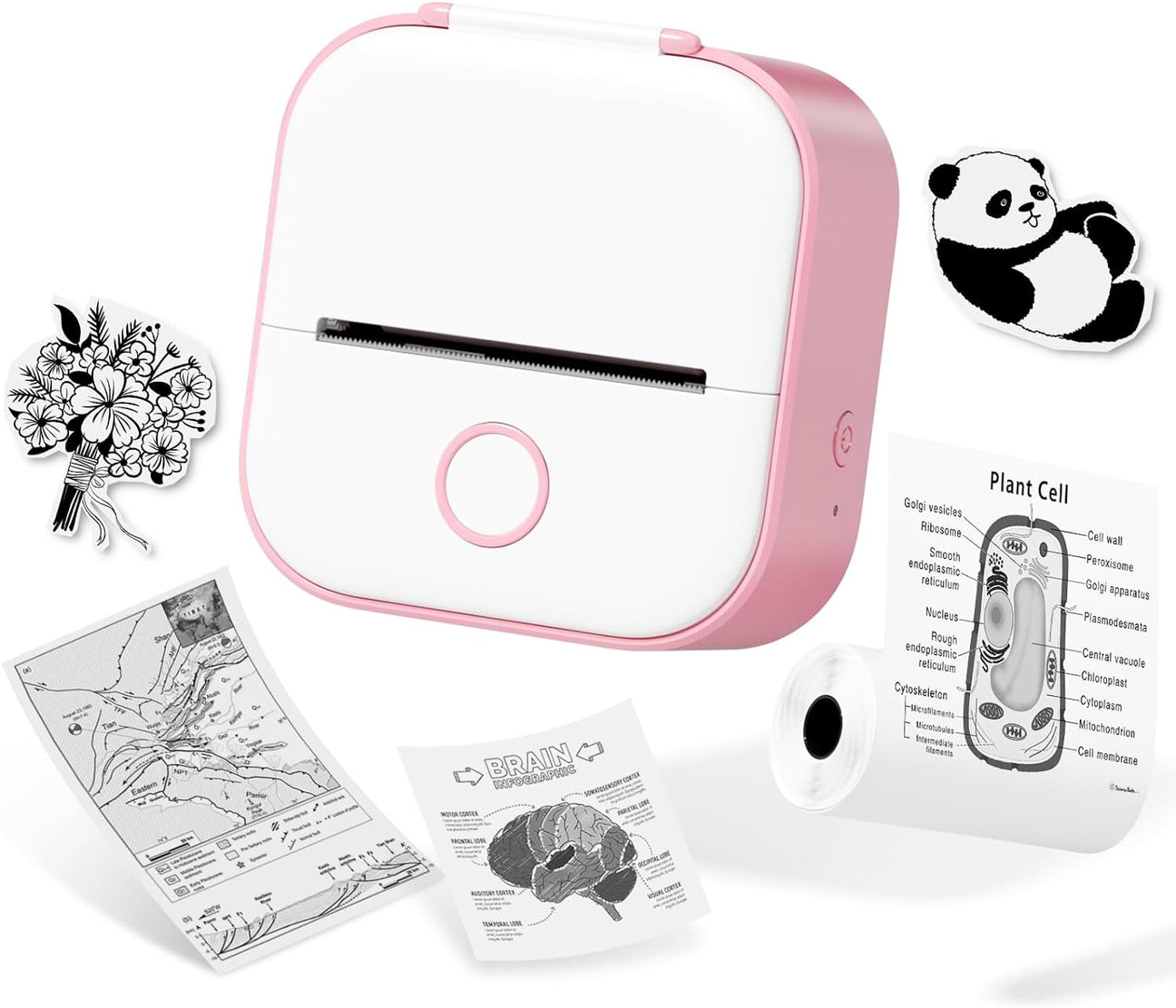 Portable Mini Printer with Free Paper Roll