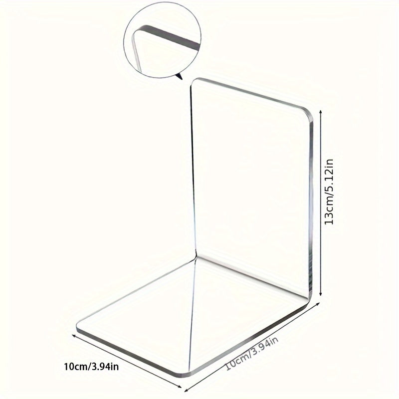 Stylish L-Shaped Clear Book Stand