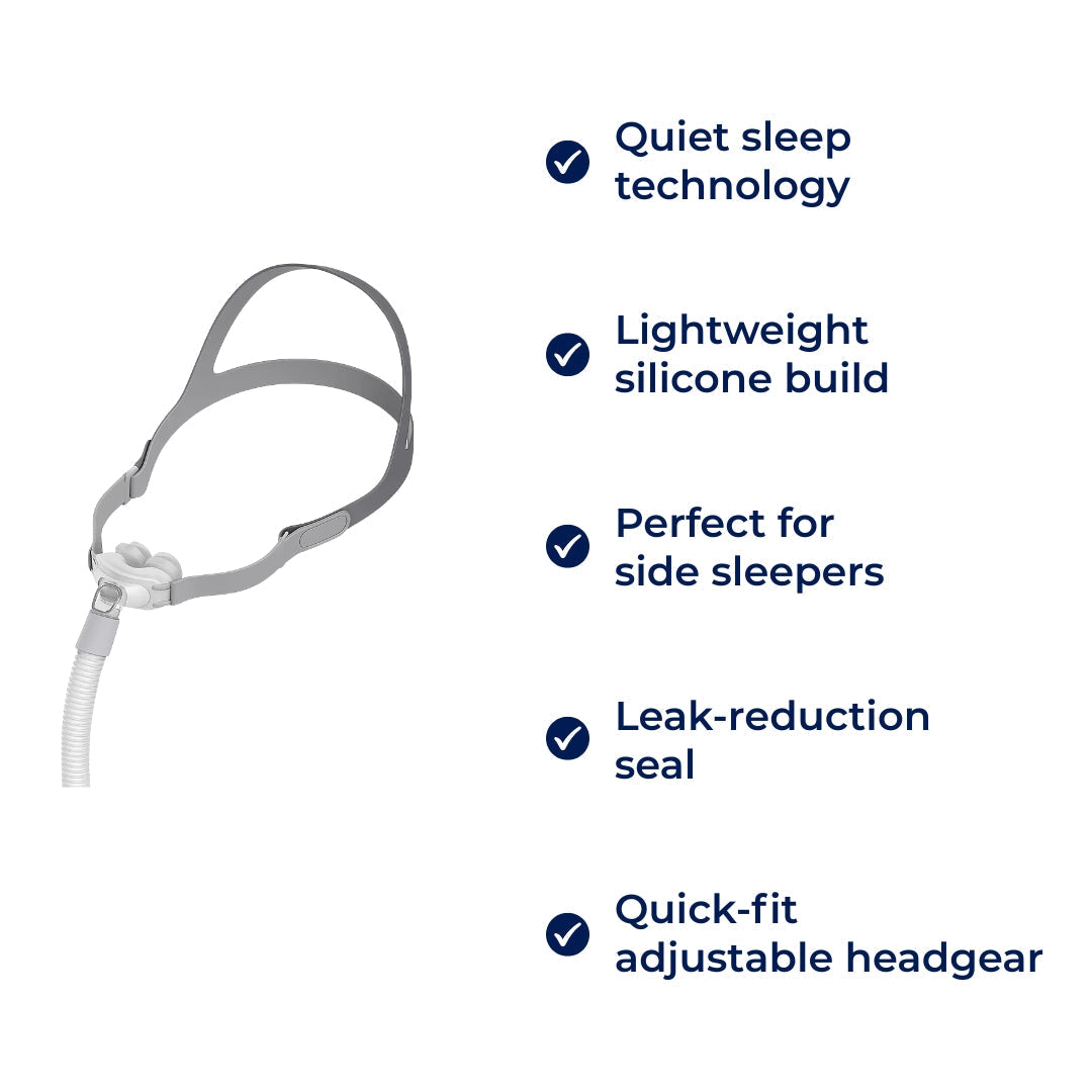 Silent Sleep Mask - Soft Breathable - Comfortable Side Sleeper Aid