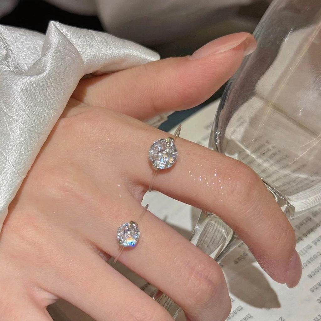 Befez | 1-2 Carat Moissanite Thin Band Engagement Ring