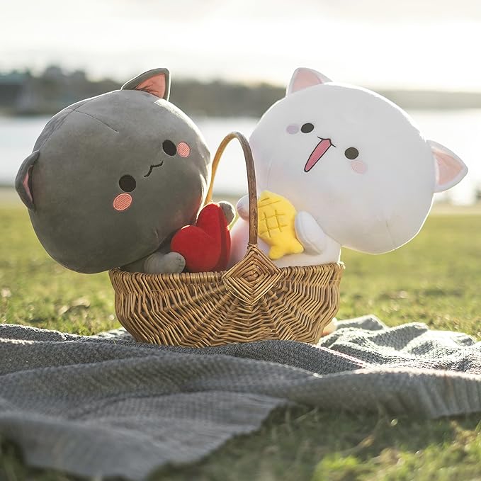 Cuddly Plush Cat Toy with Heart