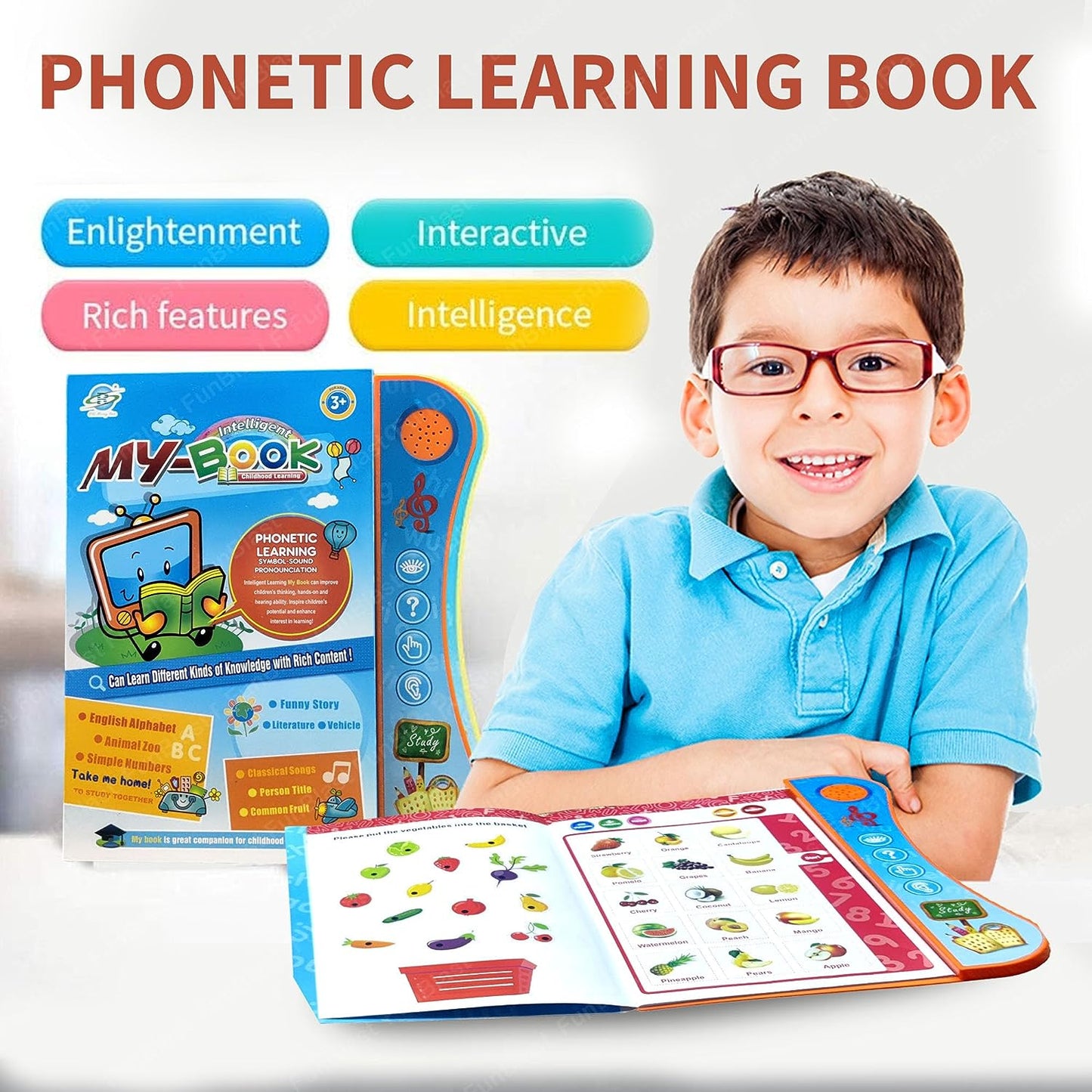 Fun Learning Interactive Sound Book with Pen