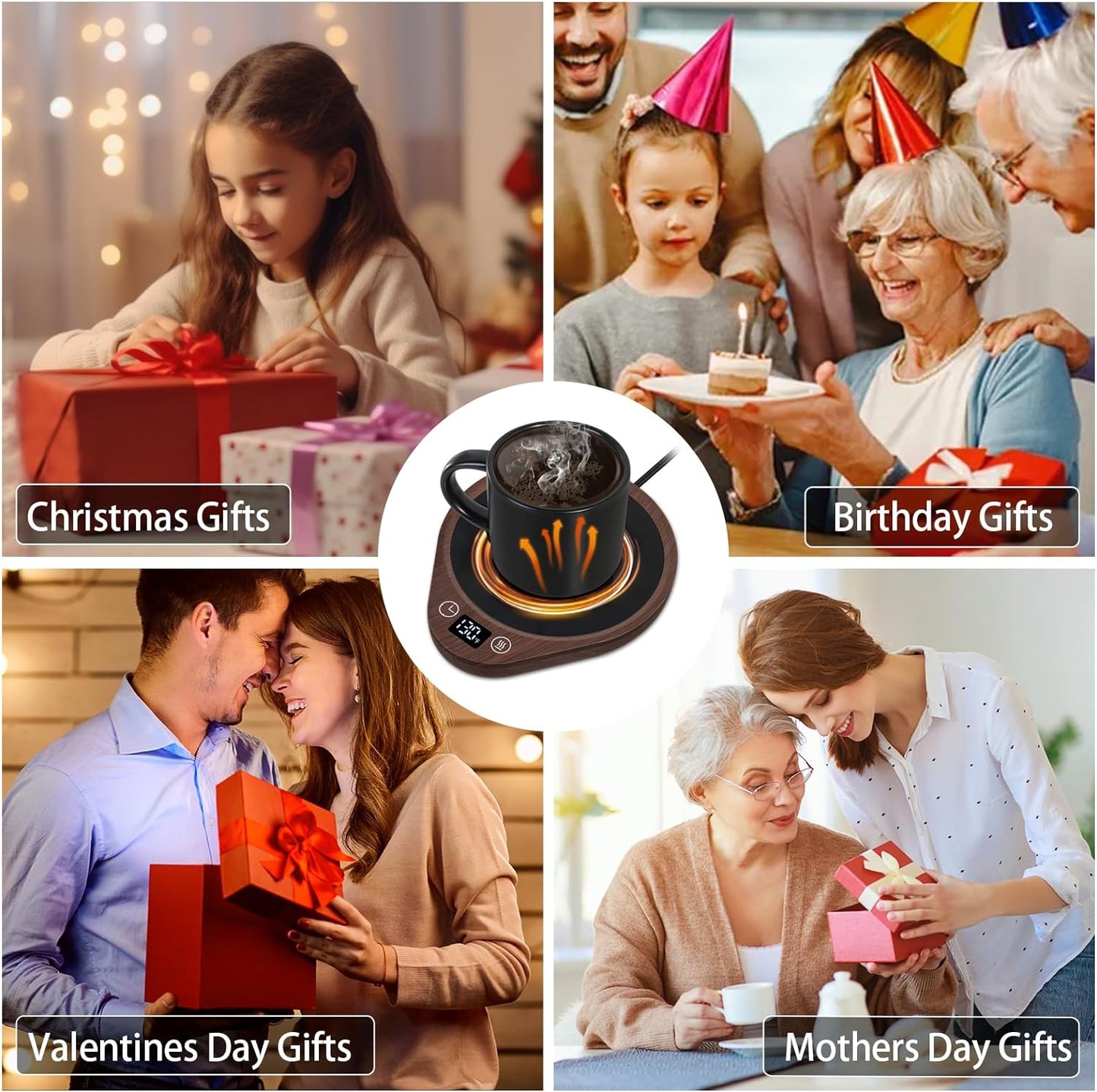 Ceramic Mug Heating Coaster Set