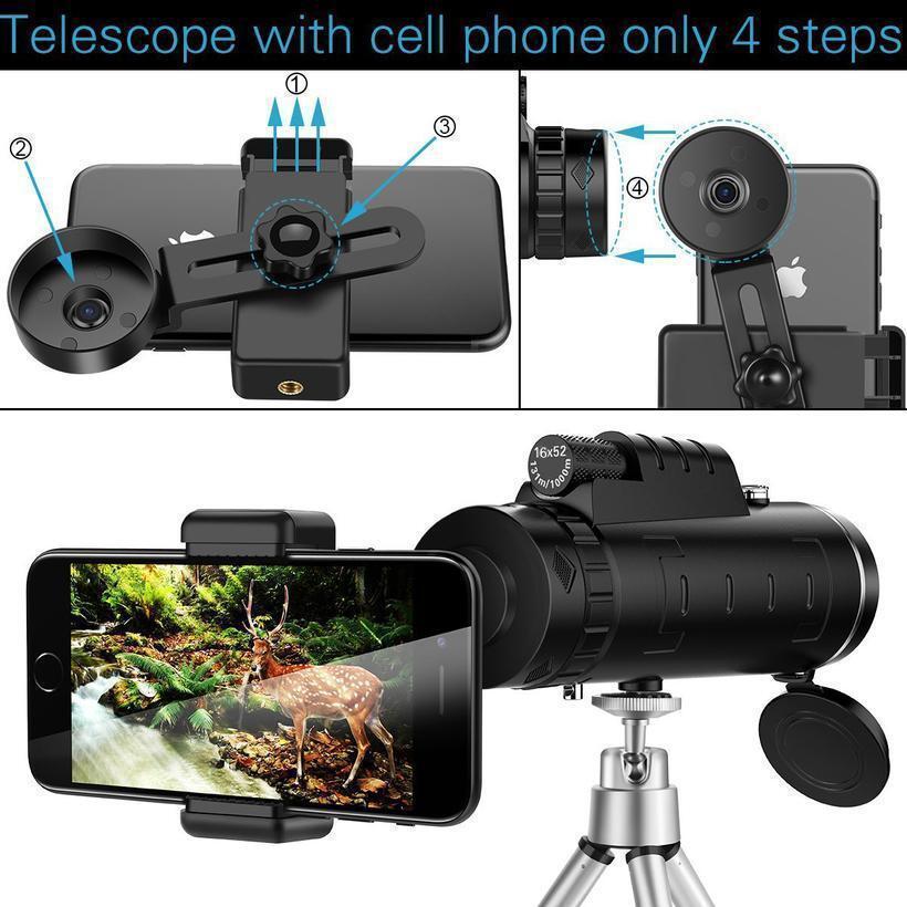 Waterproof HD Monocular Telescope Scope