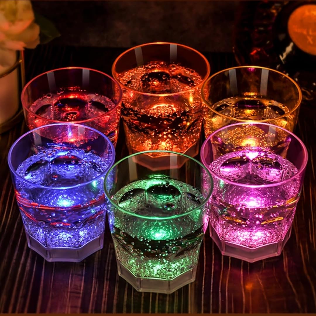 Colorful LED Wine Cups | 6 Color Changing Party Glasses