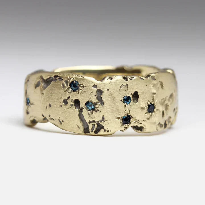 Vintage Style Blue Crystal Engagement Ring - Befez