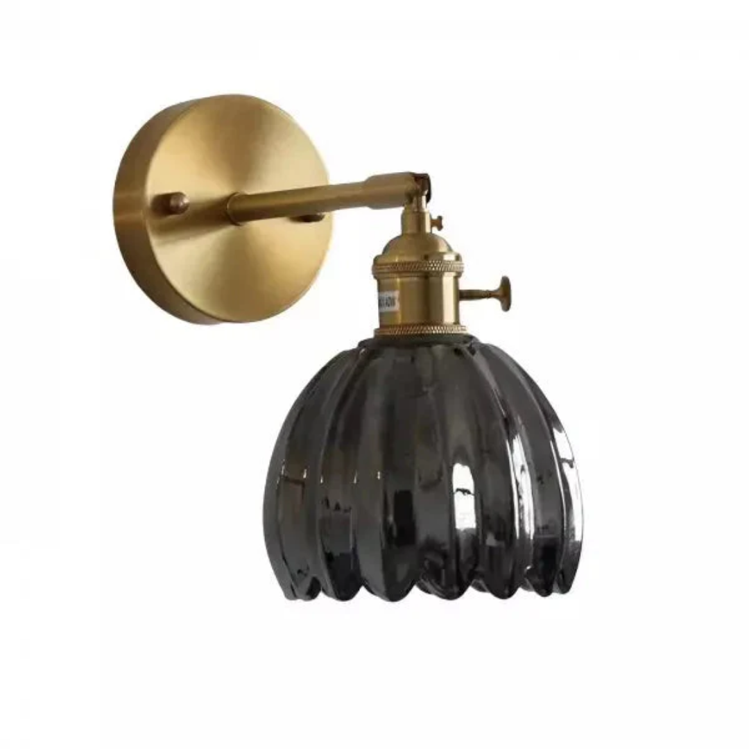 Vintage Style Glass Tulip Wall Light