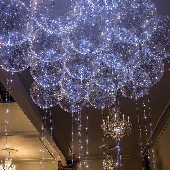 Colorful LED Party Balloons with String Lights
