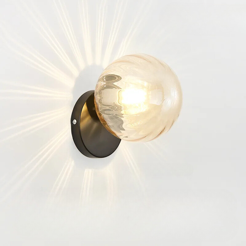Elegant Glass Ball Gold Table Lamp