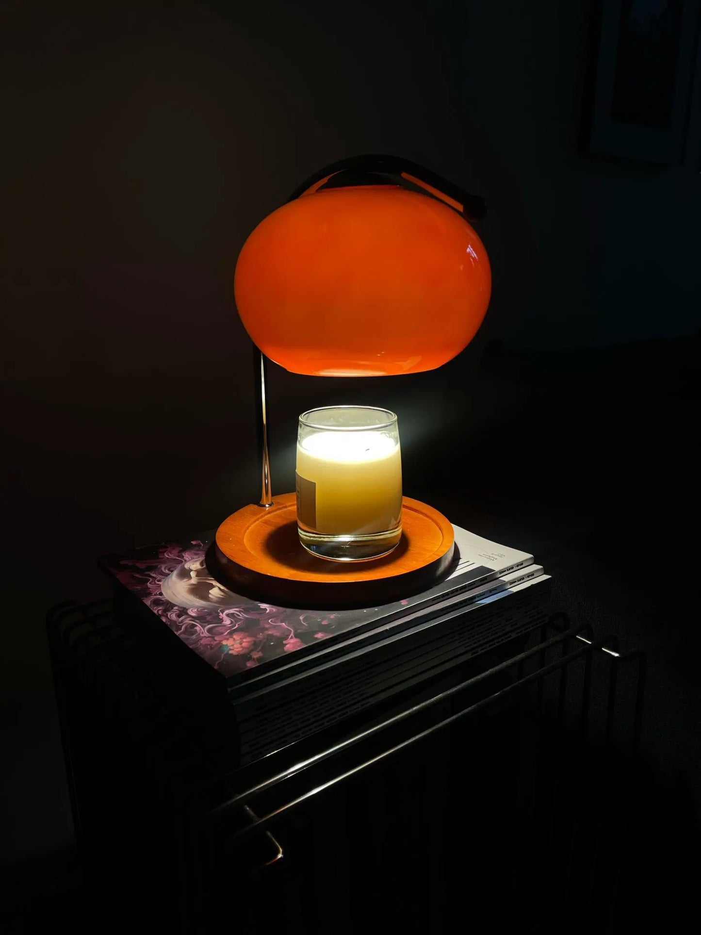 Elegant LED Table Lamp with Candle Holder
