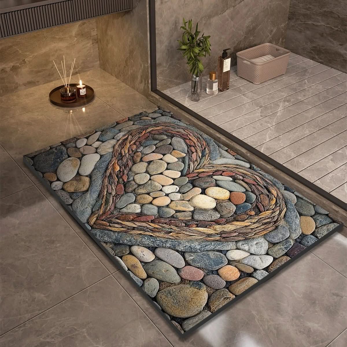 Anti Slip Natural Rubber Bath Mat for Bathroom Safety