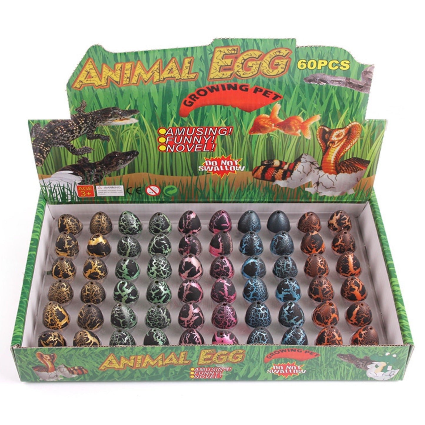 Colorful Dino Eggs Growing Toy Set
