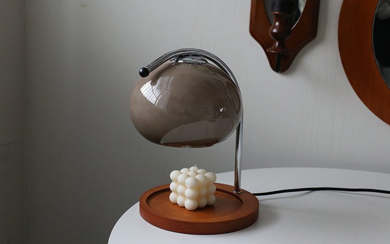 Warm White Glass Tea Light Lamp