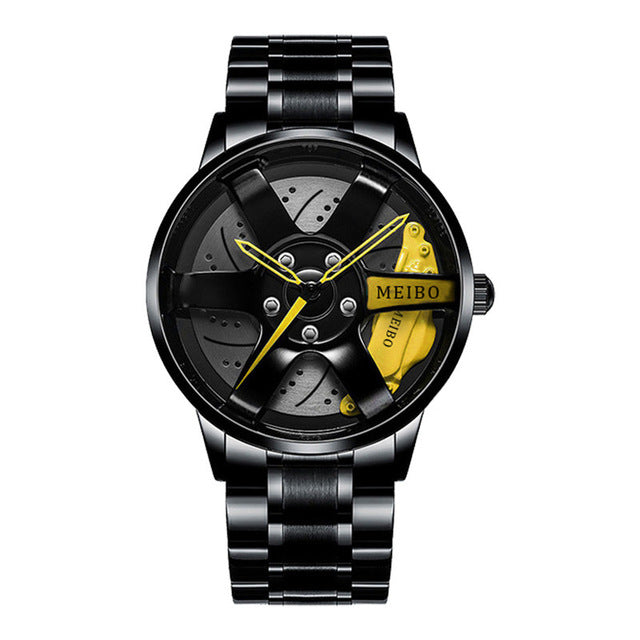 Waterproof Sports Car Rim Design Men's Watch - Befez