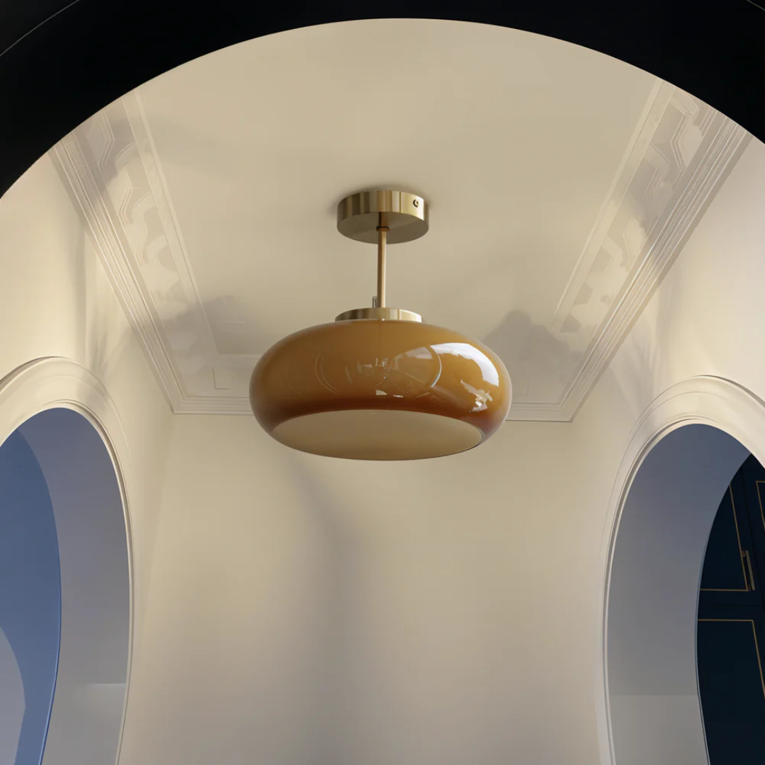 Retro Style Yellow Hanging Lamp