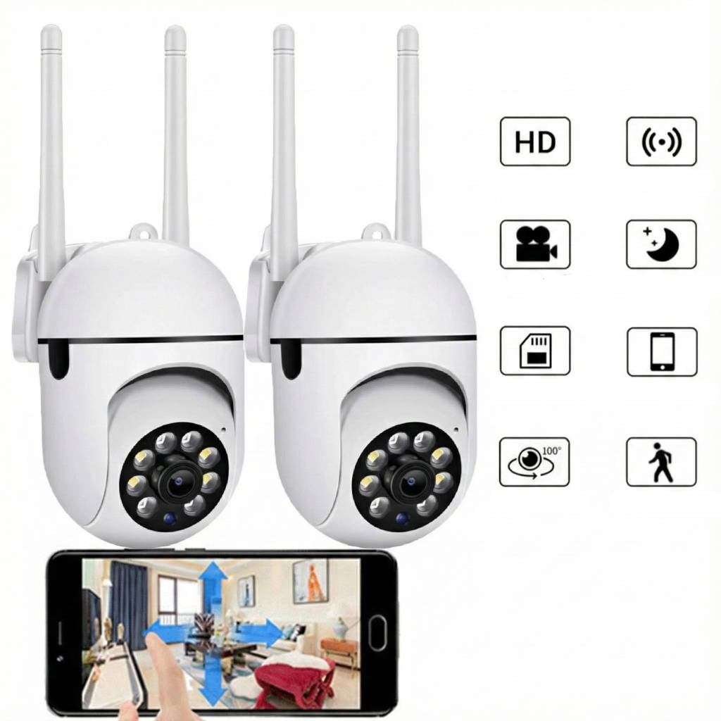 2 Pack Wireless IP Security Cameras, 5G WiFi, 1080P HD, Night Vision - Befez