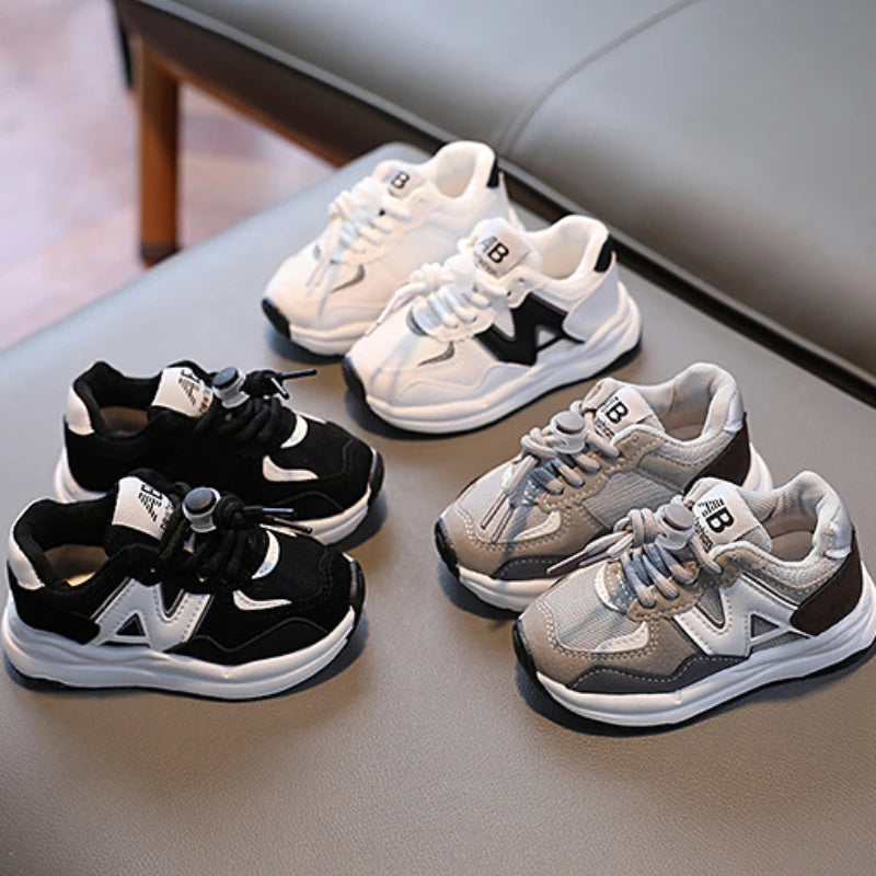 Kid's Comfortable Gray Sneakers