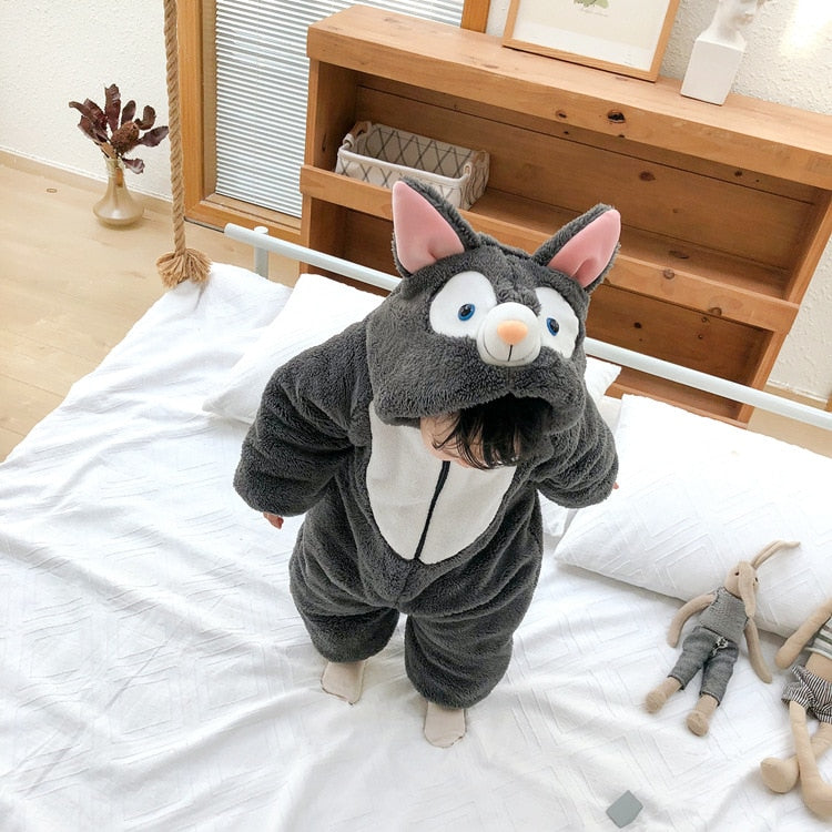 Adorable Plush Animal Onesie Costume for Babies