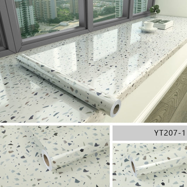 Stylish Marble Stick-On Bathroom Wallpaper