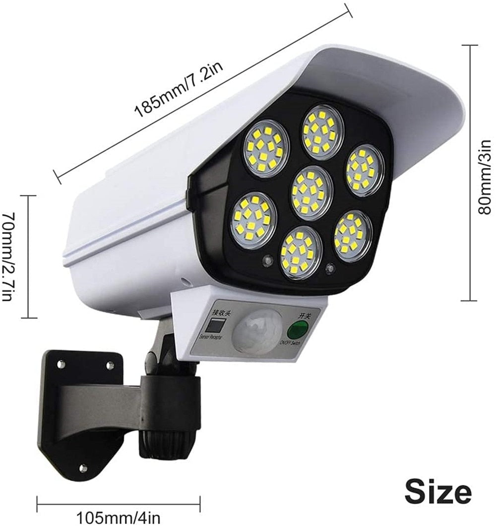 Outdoor Fake Security Camera with LED Light