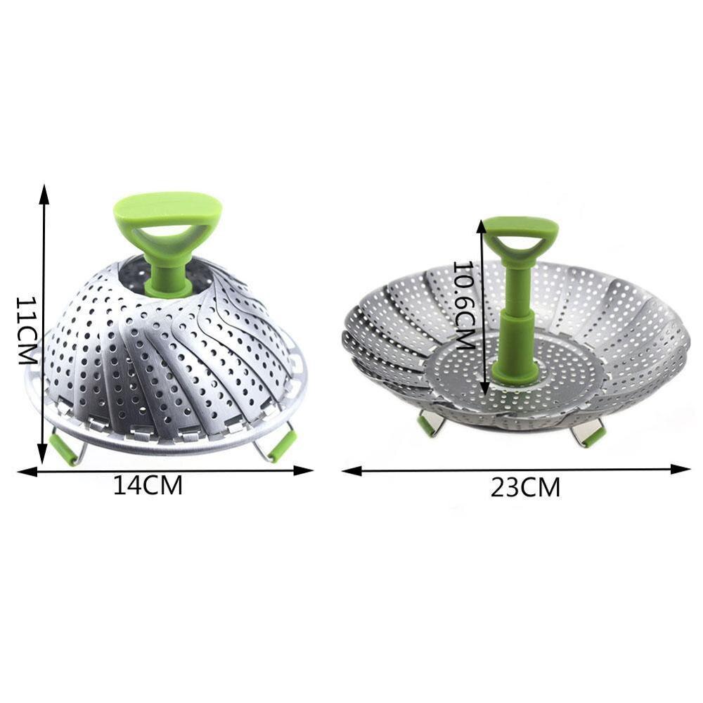 Premium Foldable Metal Veggie Steamer Basket