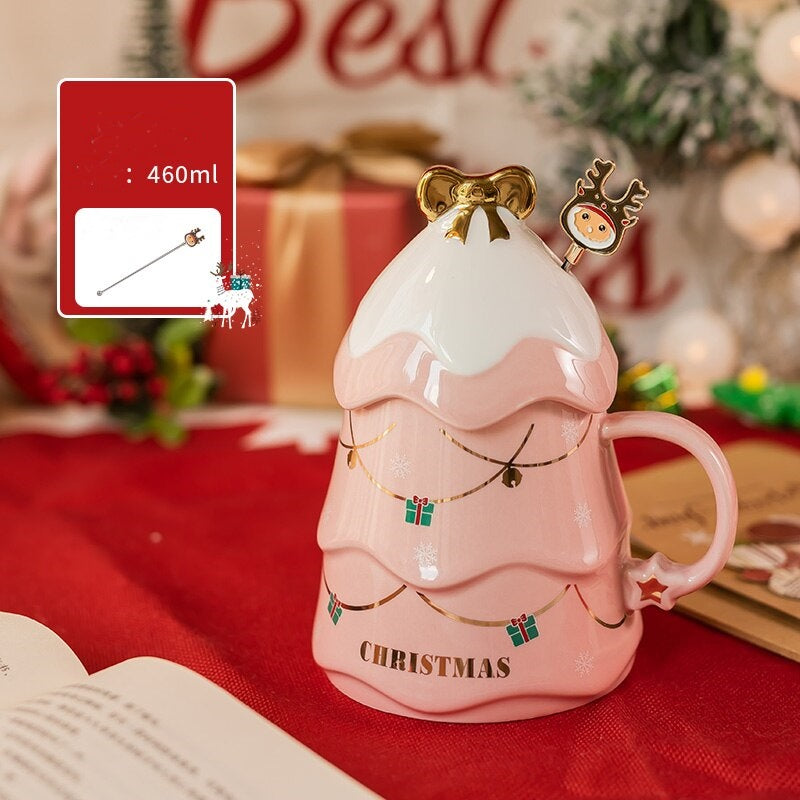 Colorful 3D Holiday Christmas Tree Coffee Mug