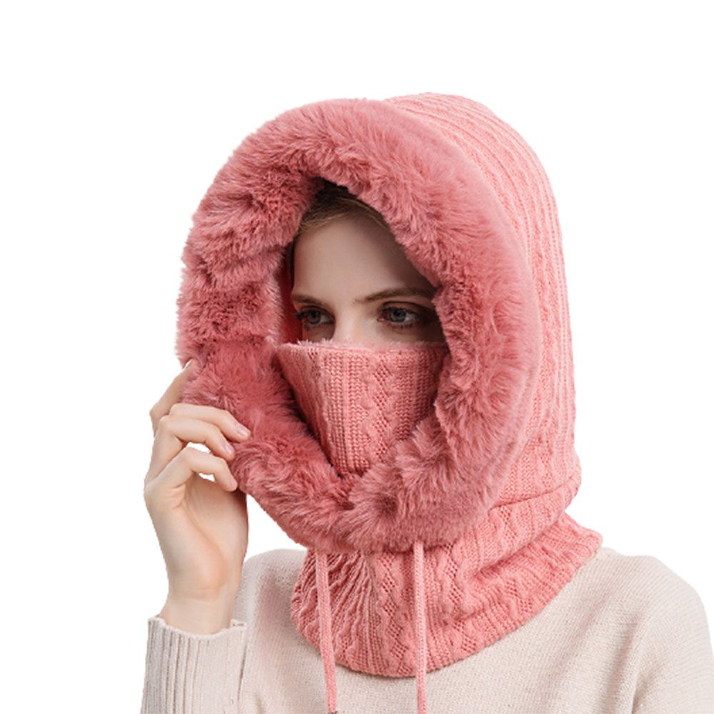Warm Knitted Beanie Hat with Soft Fleece Lining