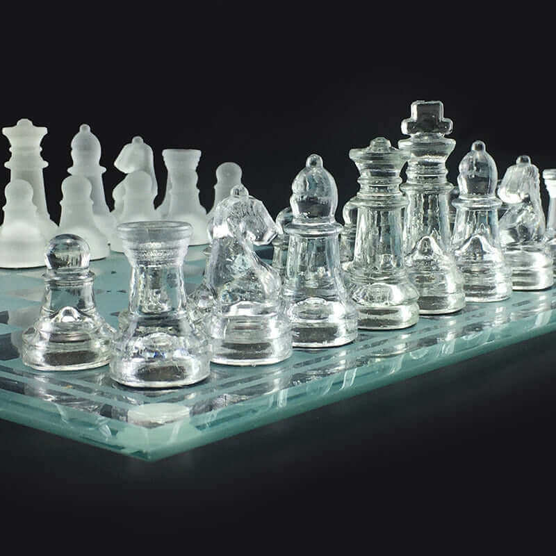 Clear Glass Chess Board Set