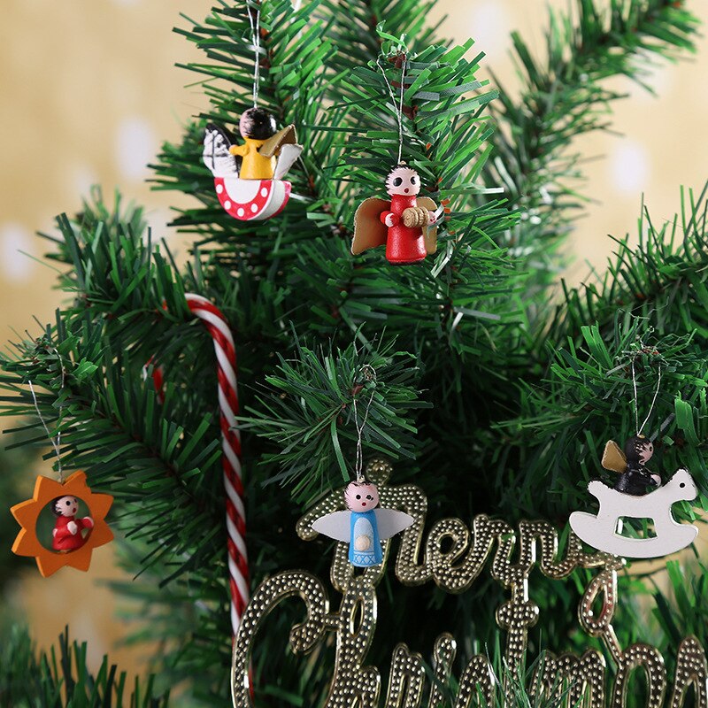 Christmas Tree Wooden Figure Decor Set