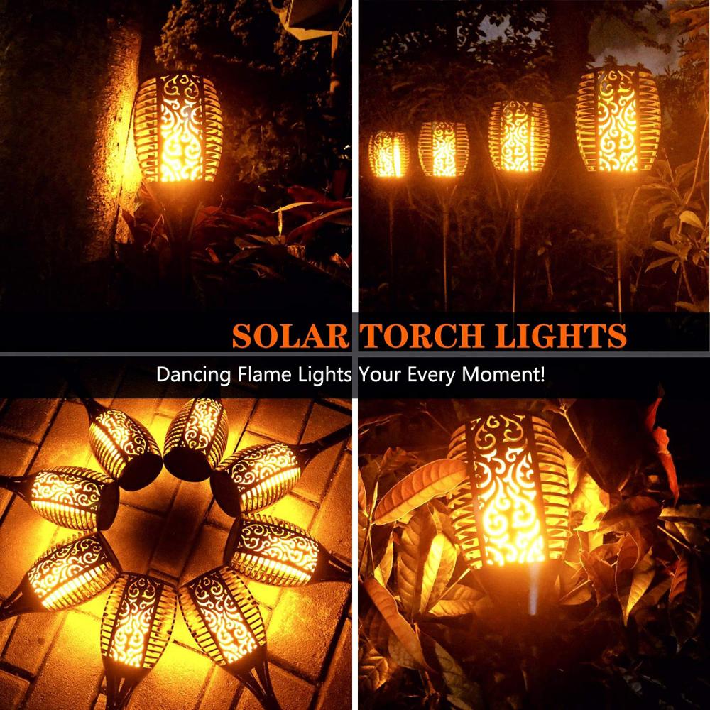 Bright Solar Powered Garden Lights Set of 4