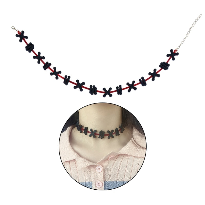 Spooky Blood Drop Gothic Pendant Necklace