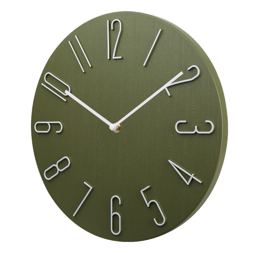 Quiet Slim Wall Clock with Simple Quartz Mechanism