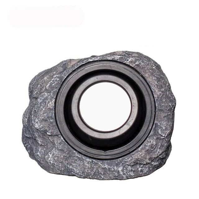 Rustic Solar Garden Lamp LED Weatherproof Stone Effect