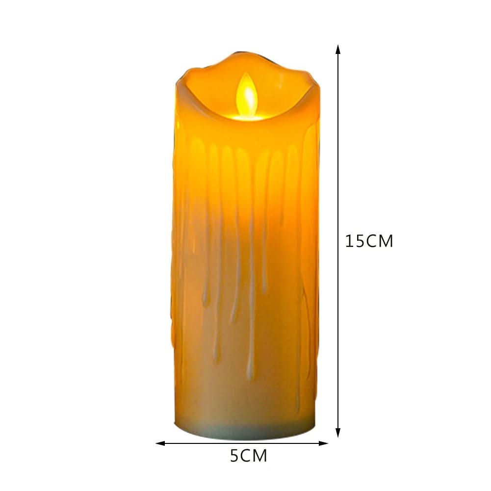 Realistic Flicker LED Candle in Creamy White