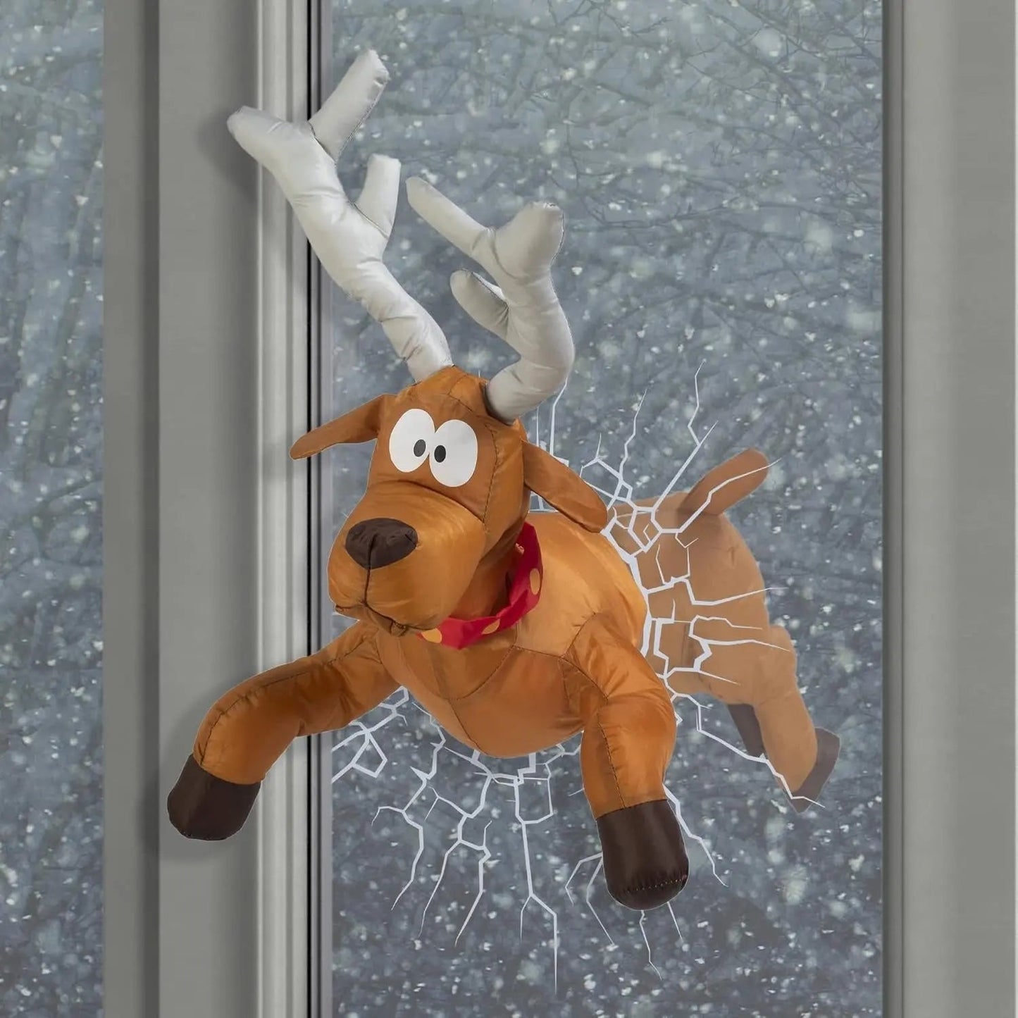 Funny Animated Santa Window Decoration