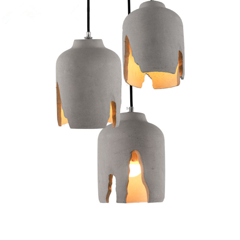 Modern Grey Cement Hanging Light