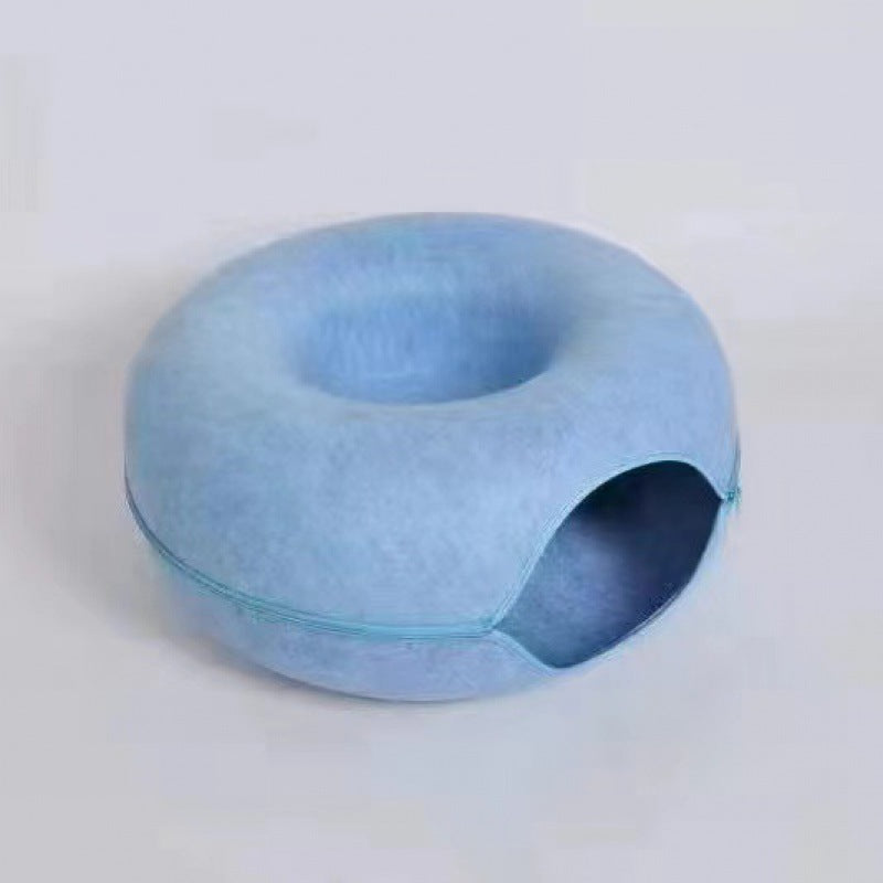 Cozy 2-in-1 Cat Donut Bed