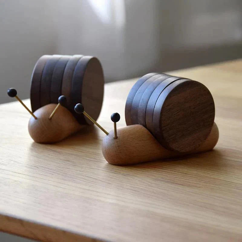 Stylish Snail Coaster Set - Protective and Decorative