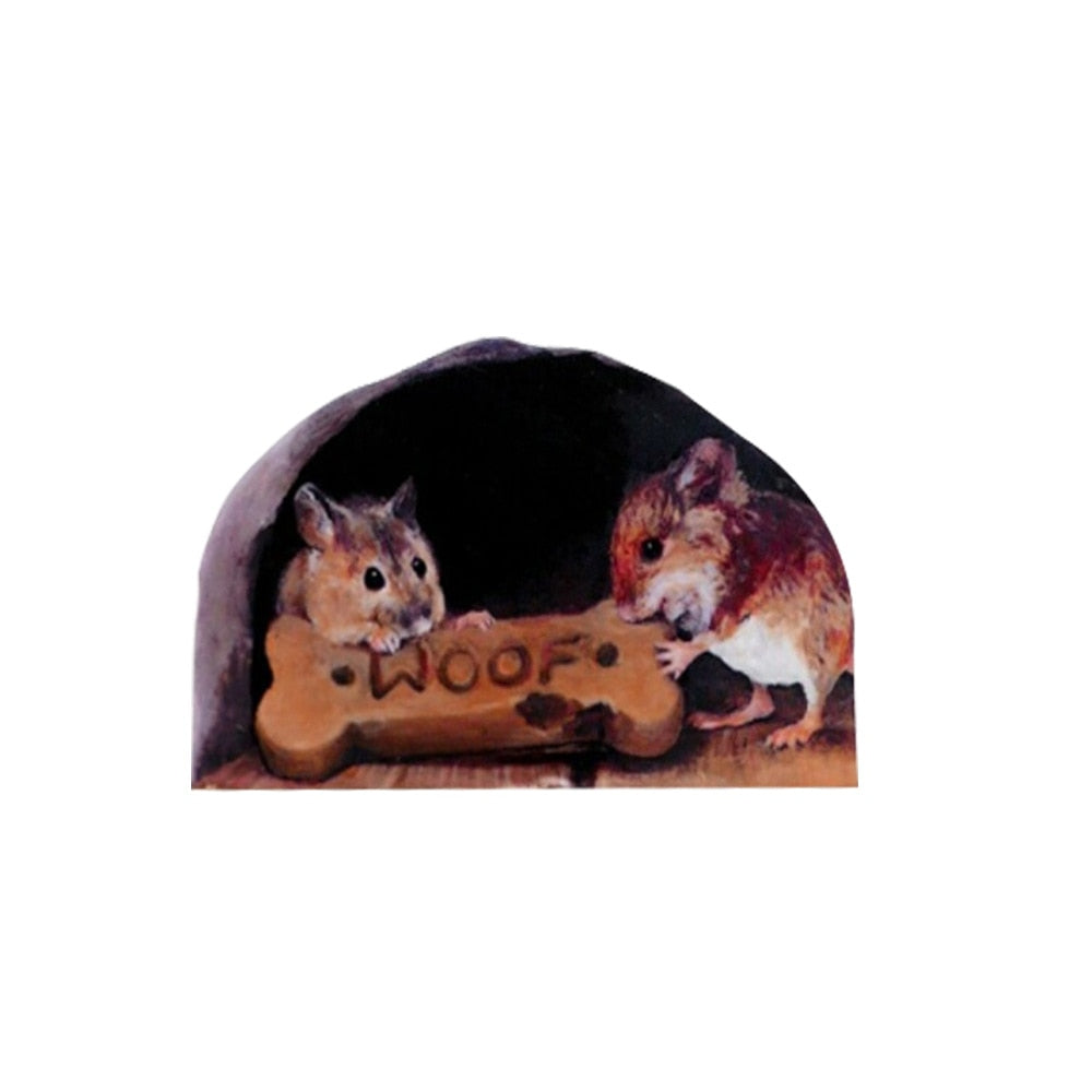Funny Mouse Hole Wall Decals