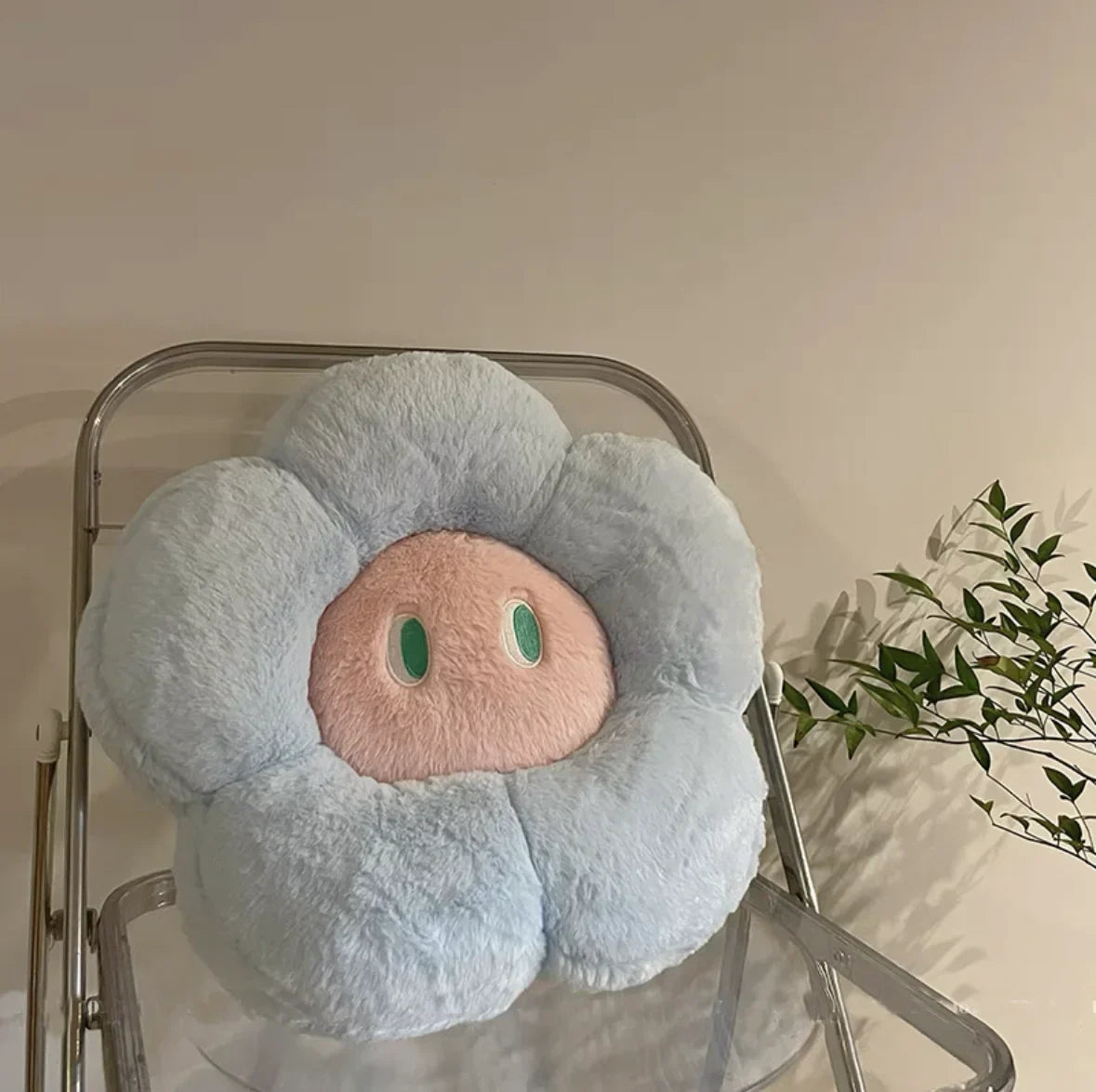 Cute Floral Pillow with Face