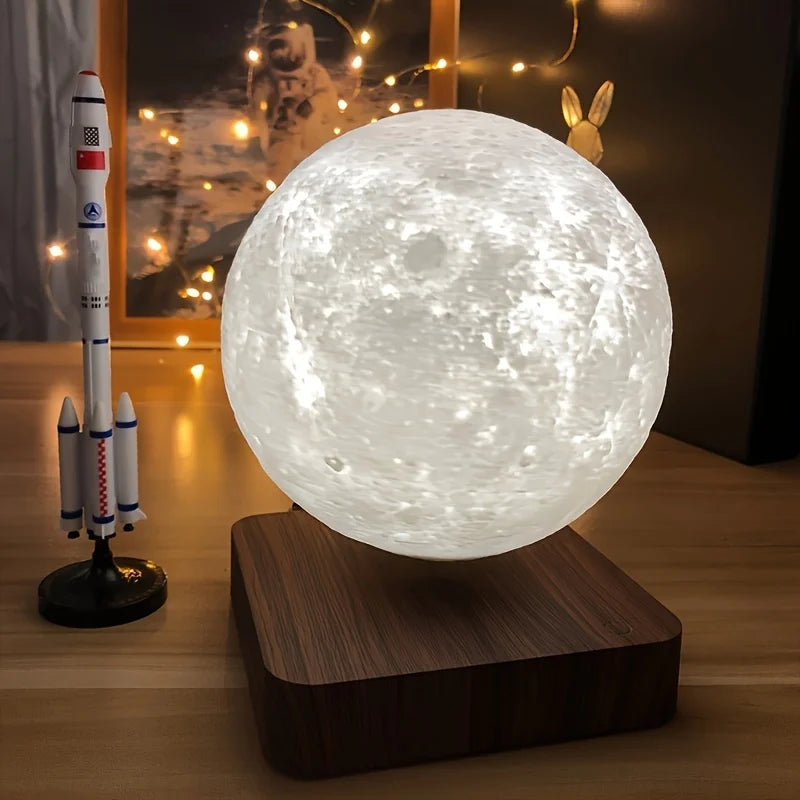 Glowing Orb Magnetic Moon Lamp with 3D LED Light