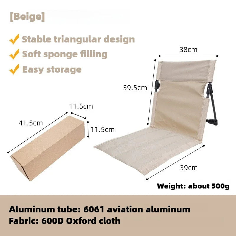 Lightweight Portable Camping Chair with Padded Seat