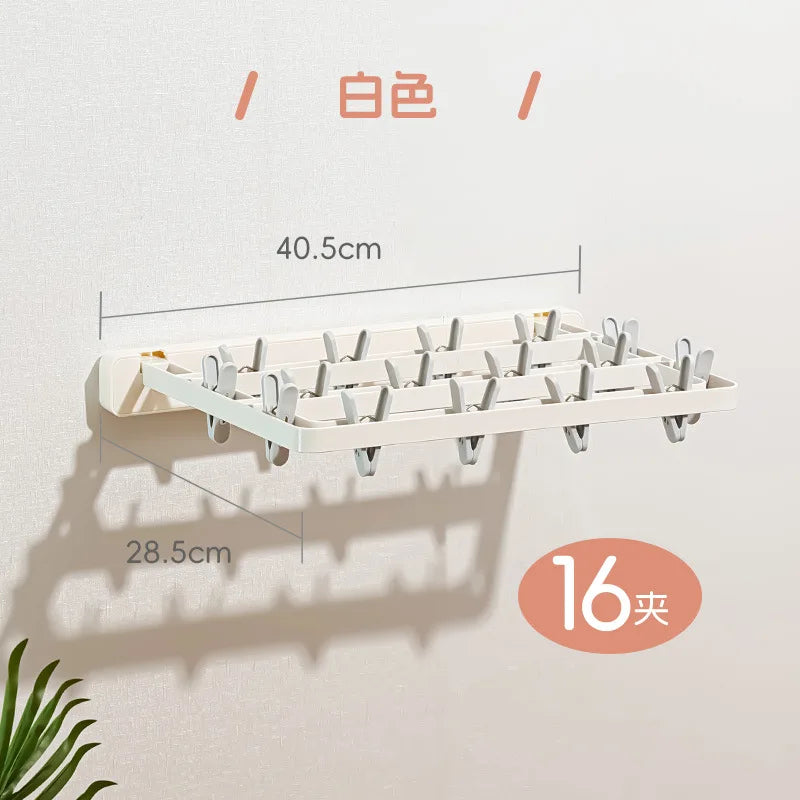 Compact Folding Wall Dryer with Towel Holder