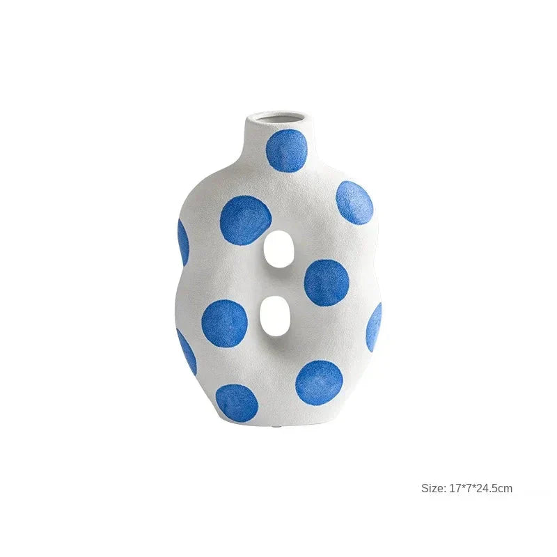 Unique Spotted Ceramic Vase