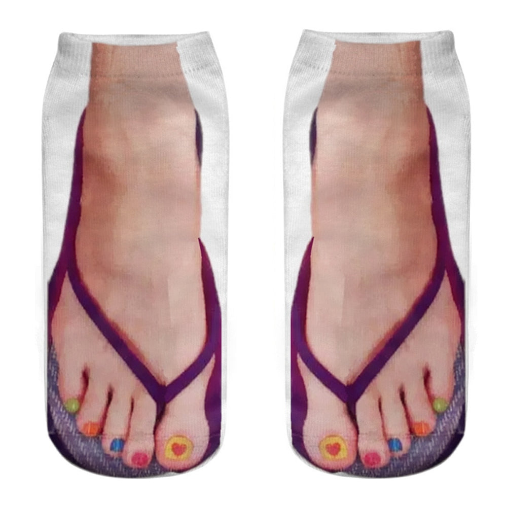 Quirky 3D Novelty Low Cut Ankle Socks