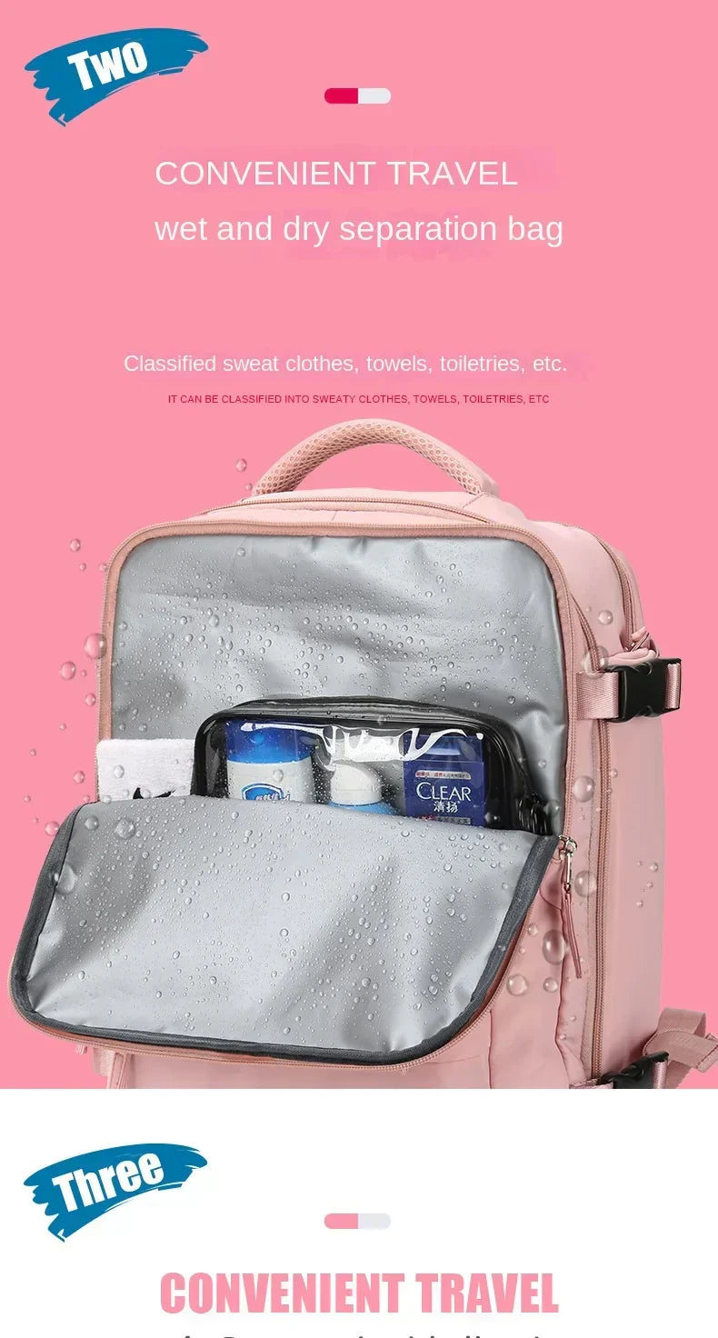 Compact Travel Bag with Laptop and Shoe Pocket