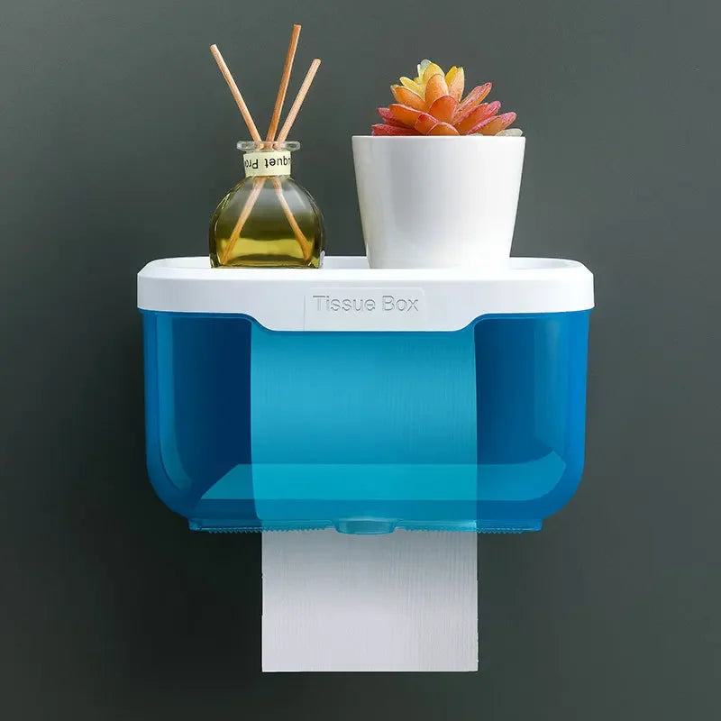 Stylish Wall Mount Toilet Paper Dispenser with Storage
