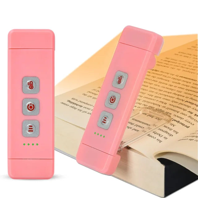 Compact LED Book Light with USB Rechargeable Clip