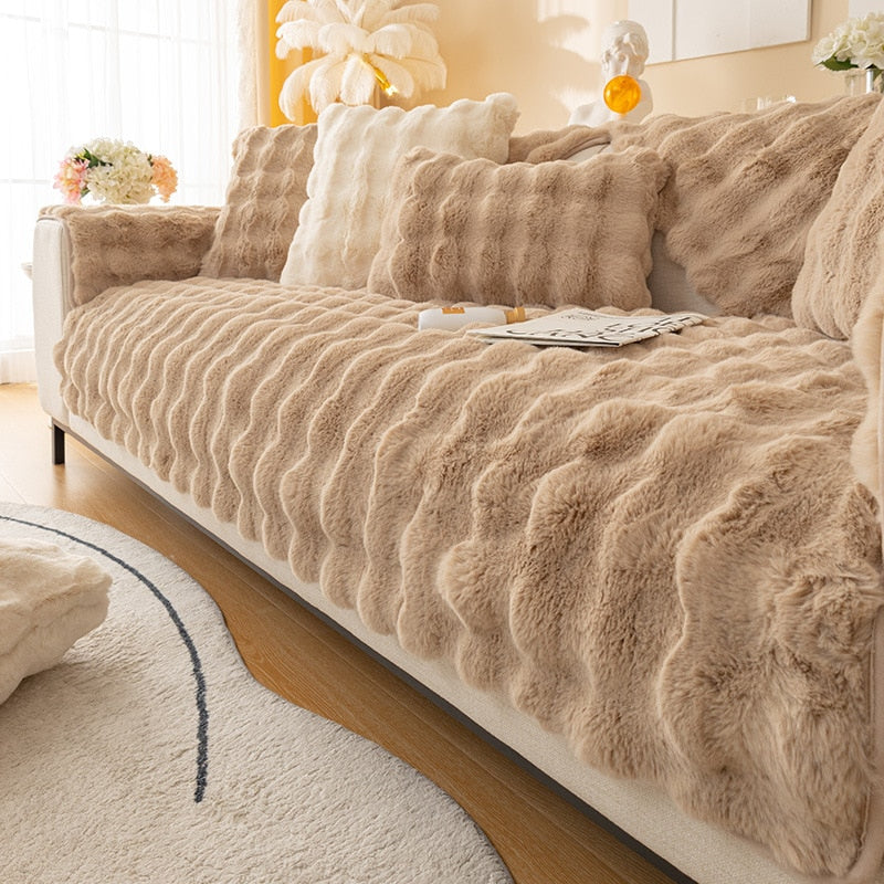 Cozy Soft Fleece Sofa Slipcover